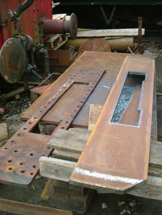 This is the new front buffer beam for the tender after being profile cut to shape. The large slot in the middle is where the tender draw bar, intermediate 'mini' buffers and safety connection links will be positioned. Since this photo was taken, the ends have been cuts to size and the radius added. The beam is now ready for drilling.