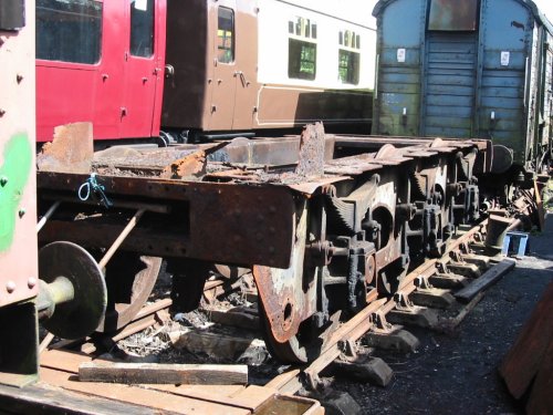 Tender chassis before start of restoration - Photo - the late Tony Wray.