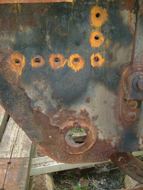 This wasted front section will be replaced with new plate. As will a small section at the rear end.