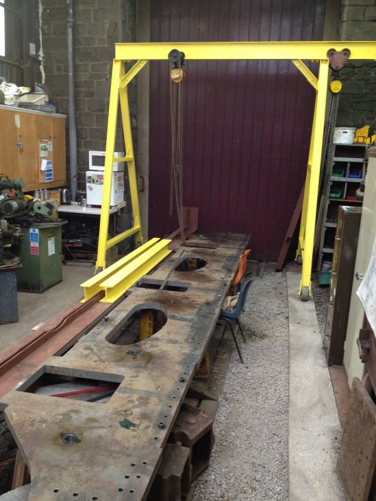 Frame plates ready for lifting