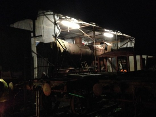 4123 sits patiently inside the temporary shelter was have built to keep the worst of the elements out