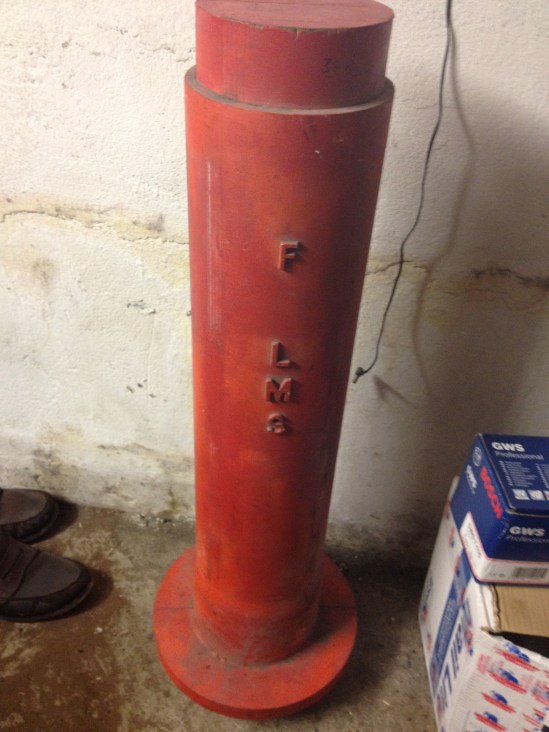 This is the wooden pattern which we made to allow us to cast the new tender tank vent pipes