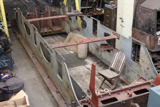 General view of the new tender chassis which has been constructed, and is now substantially complete and waiting to be rivetted.