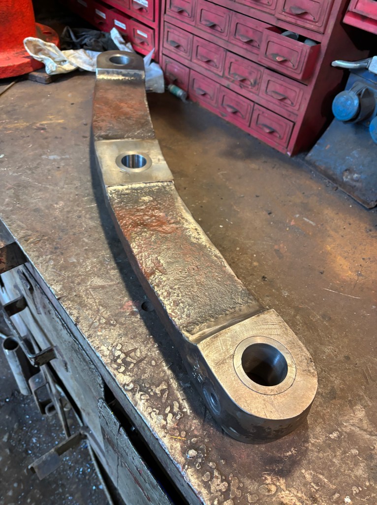 Refurbished brake hanger no.6 ready for painting.